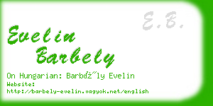 evelin barbely business card